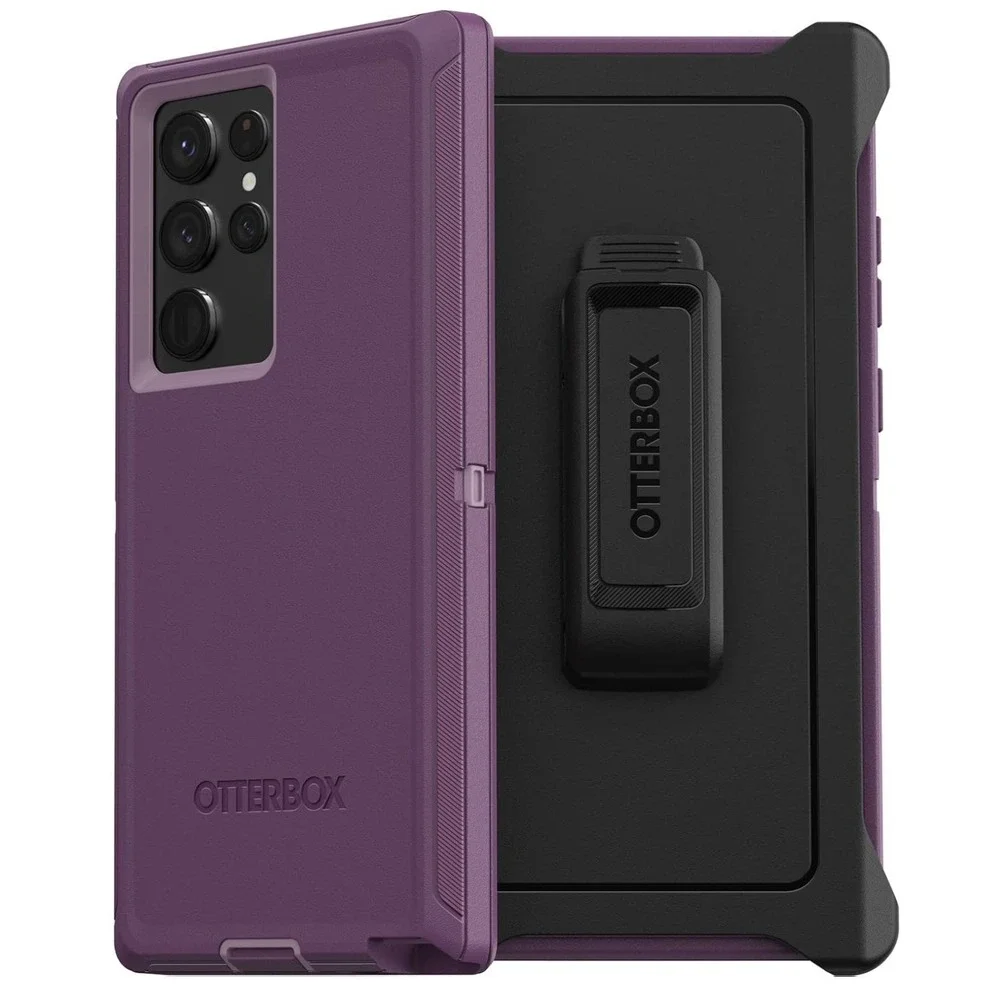 NEW IN BOX Otterbox Samsung Galaxy S22 Ultra Defender Series Case Happy Purple